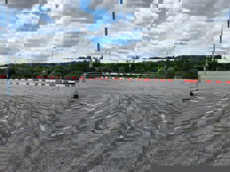 Milton Park and Ride skid marks