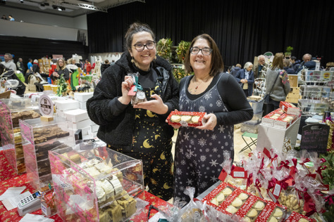 Two stallholders at Cambourne Christmas Market 2023