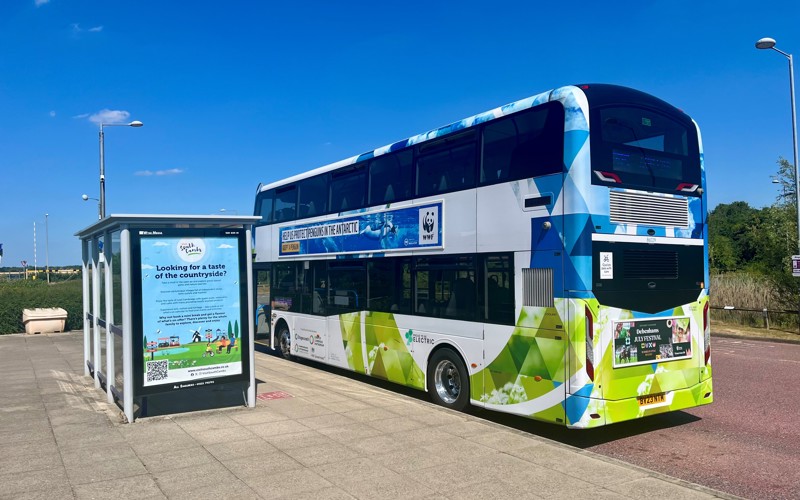 Milton Park and Ride bus at bus stop.jpg